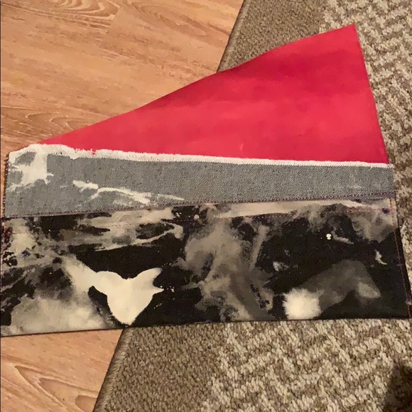 Leather & Denim Custom-Made Clutch - Picture 2 of 16